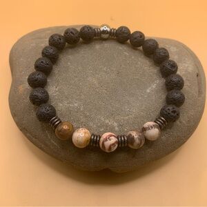 Black and Brown Beaded Bracelet